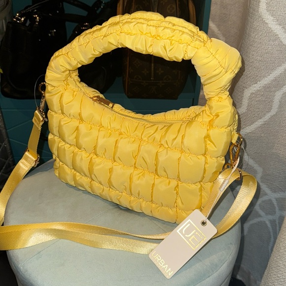 Urban Expressions NWT Yellow Quilted Tote/Crossbody Bag - Picture 1 of 1